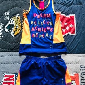 Girls Reebok Shorts and Racerback XS/S